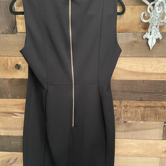 Calvin Klein Black Mini Dress with Bow Detail - Picture 4 of 9